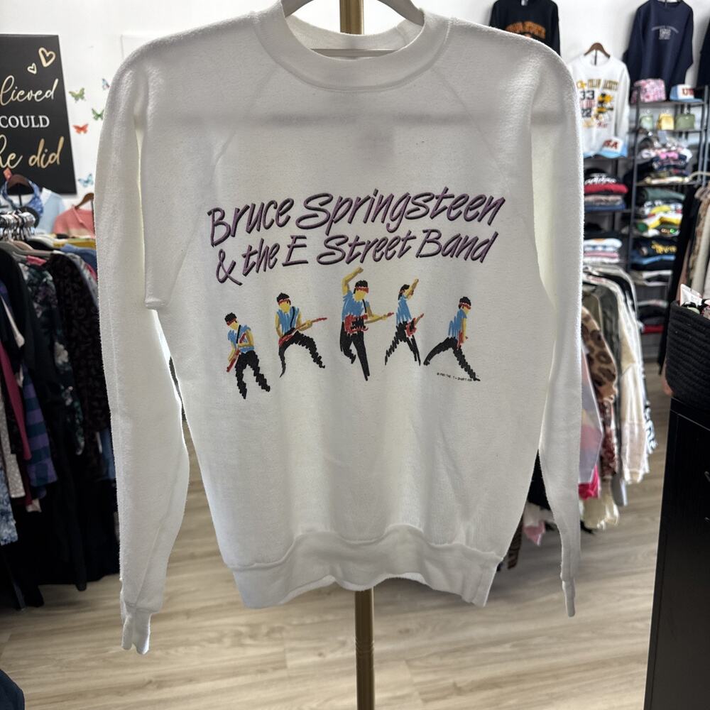 Bruce Springsteen &the E Street Band 85’ Vntg Tour Sweatshirt M/17-1/2 P2P 22”L